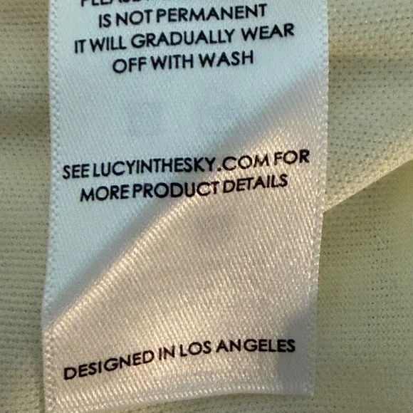 Lucy in the Sky Shantelle Sequin Mini Dress Size S Champage Sparkle Tie Back - Picture 7 of 10